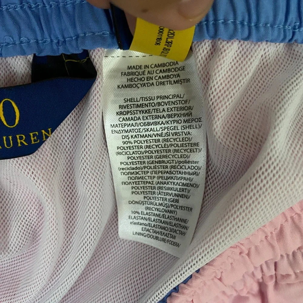 Polo Ralph Lauren 5.75 Inch Traveler Classic Swim Trunk Men XL Pink Pony Stretch